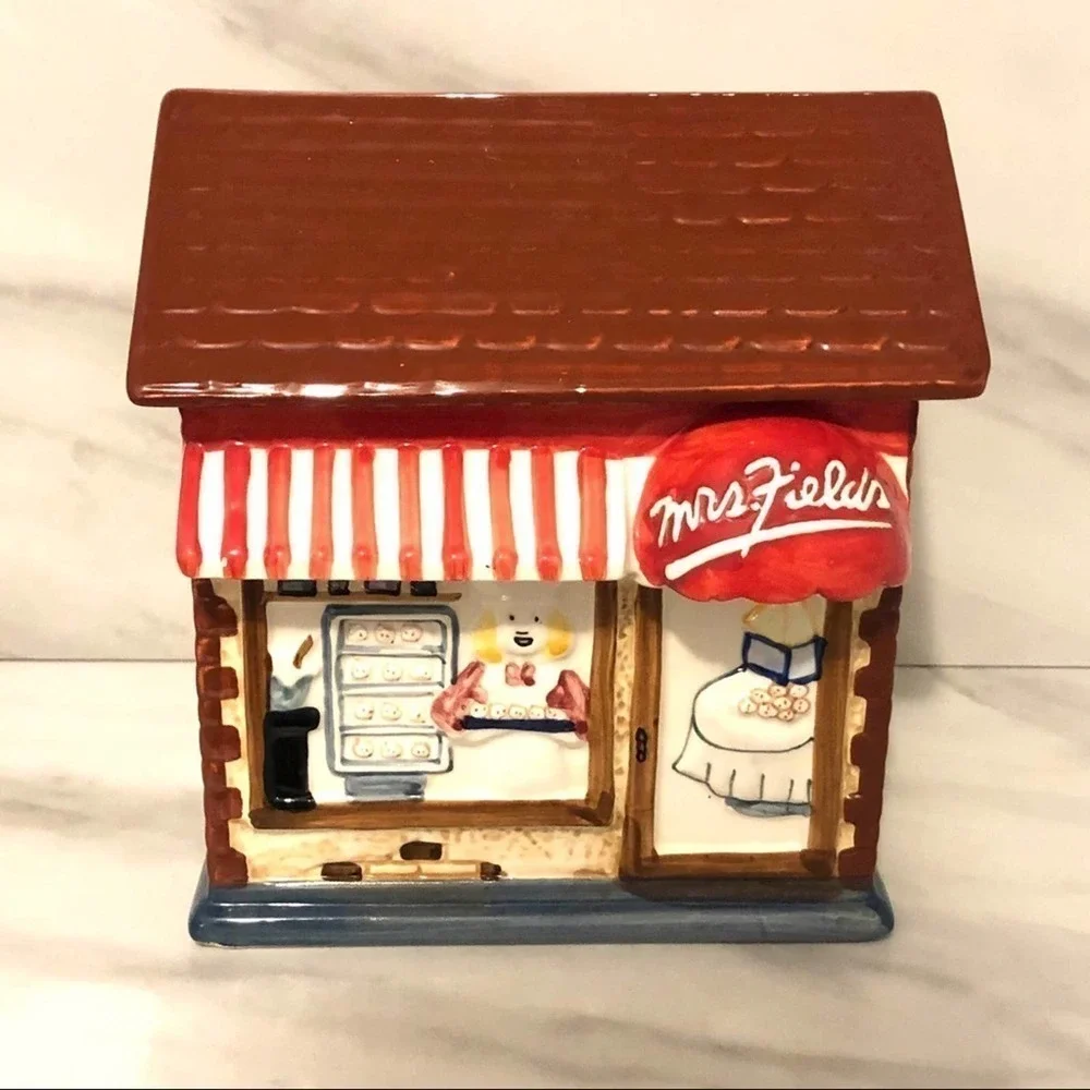 Mrs. Field Cookie Jar House Lid Bakery Vintage Rare Houseware Decor Collector